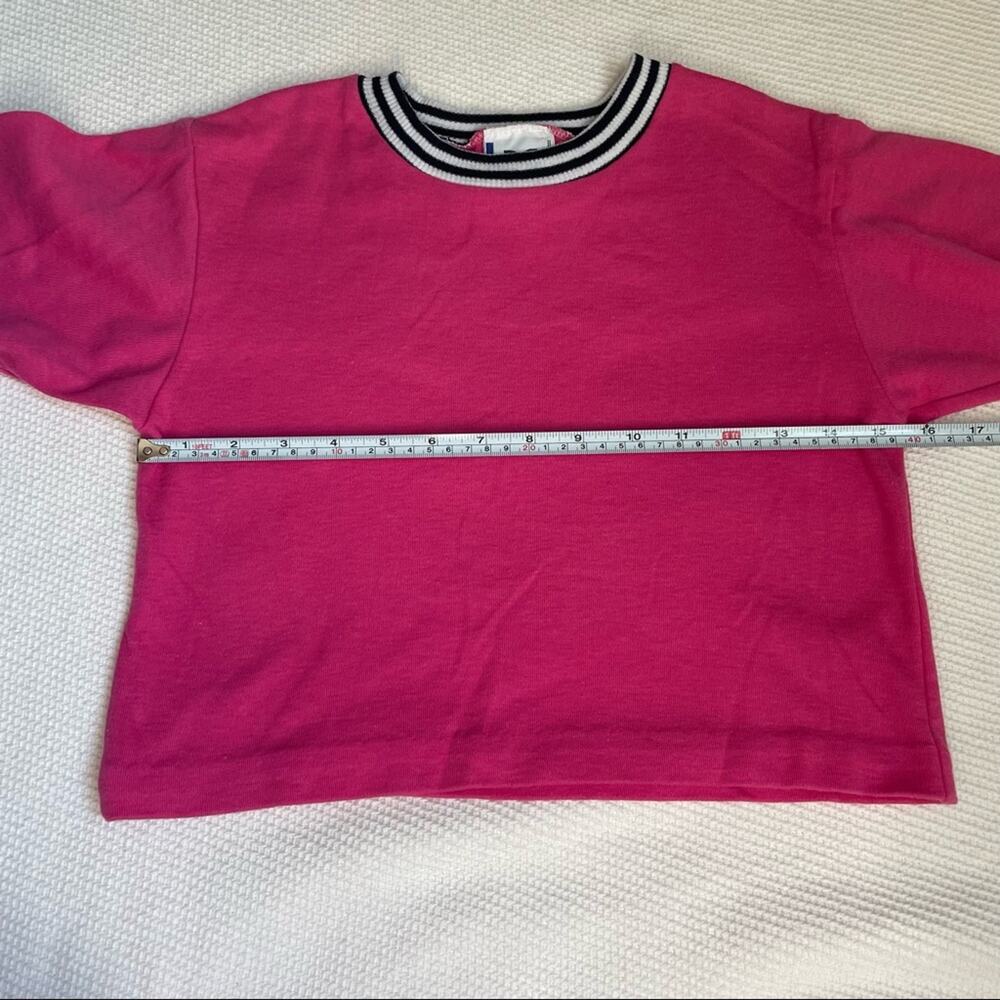 Vintage DIANE VON FURSTENBERG T Shirt cropped Top Ringer - Picture 5 of 7